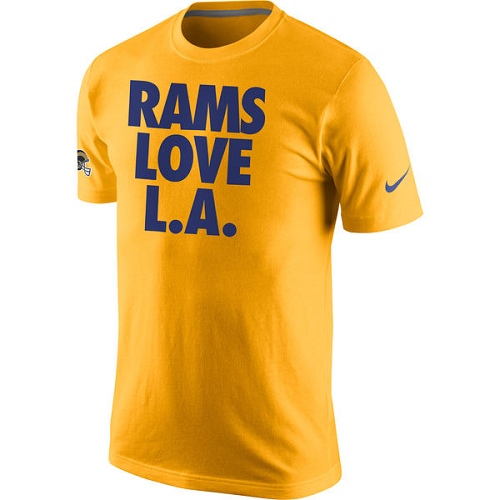 NFL Los Angeles Rams Nike Rams Love L. A.T-Shirt - Gold